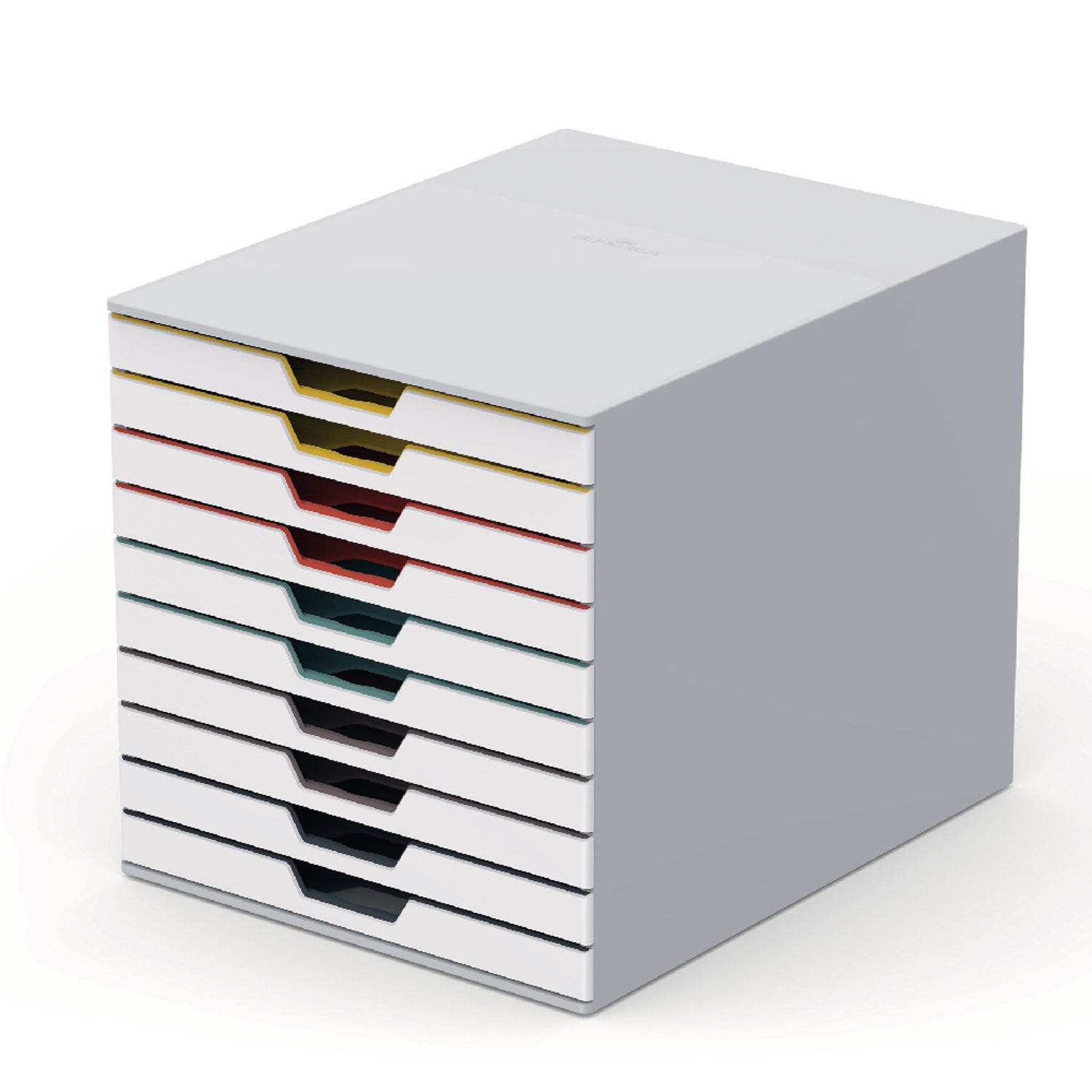 10 Drawer(s) - 11" Height x 11.50" Width x 14" Depth - Desktop - White - Plastic - 1 Each