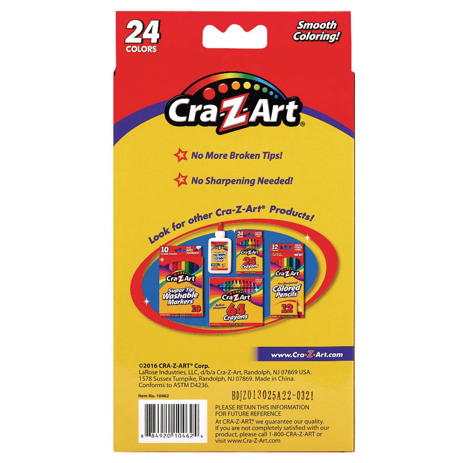Twist Up Colored Pencils, 24 Assorted Lead Colors, Clear Barrel, 24/set