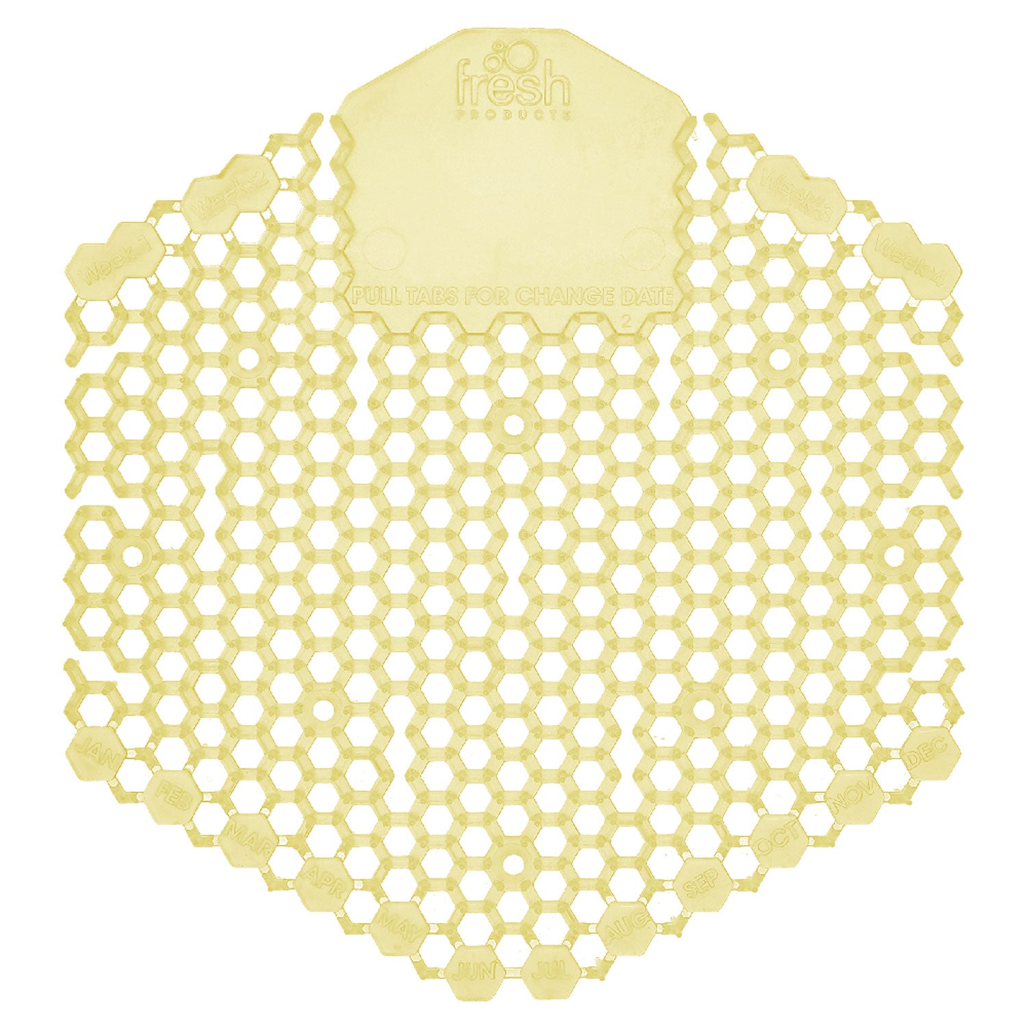 Wave 3d Urinal Deodorizer Screen, Citrus Scent, Yellow, 10/box