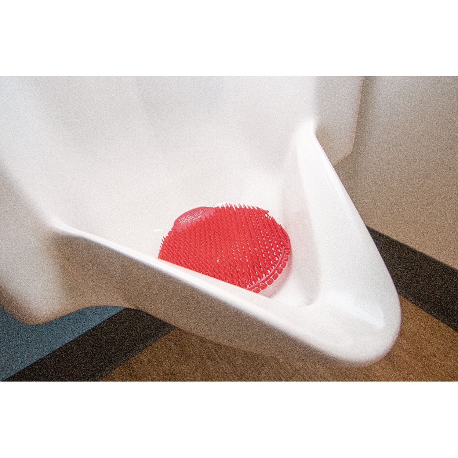 Slant7 With Terminator Urinal Screen, Evergreen Scent, Red, 30/carton