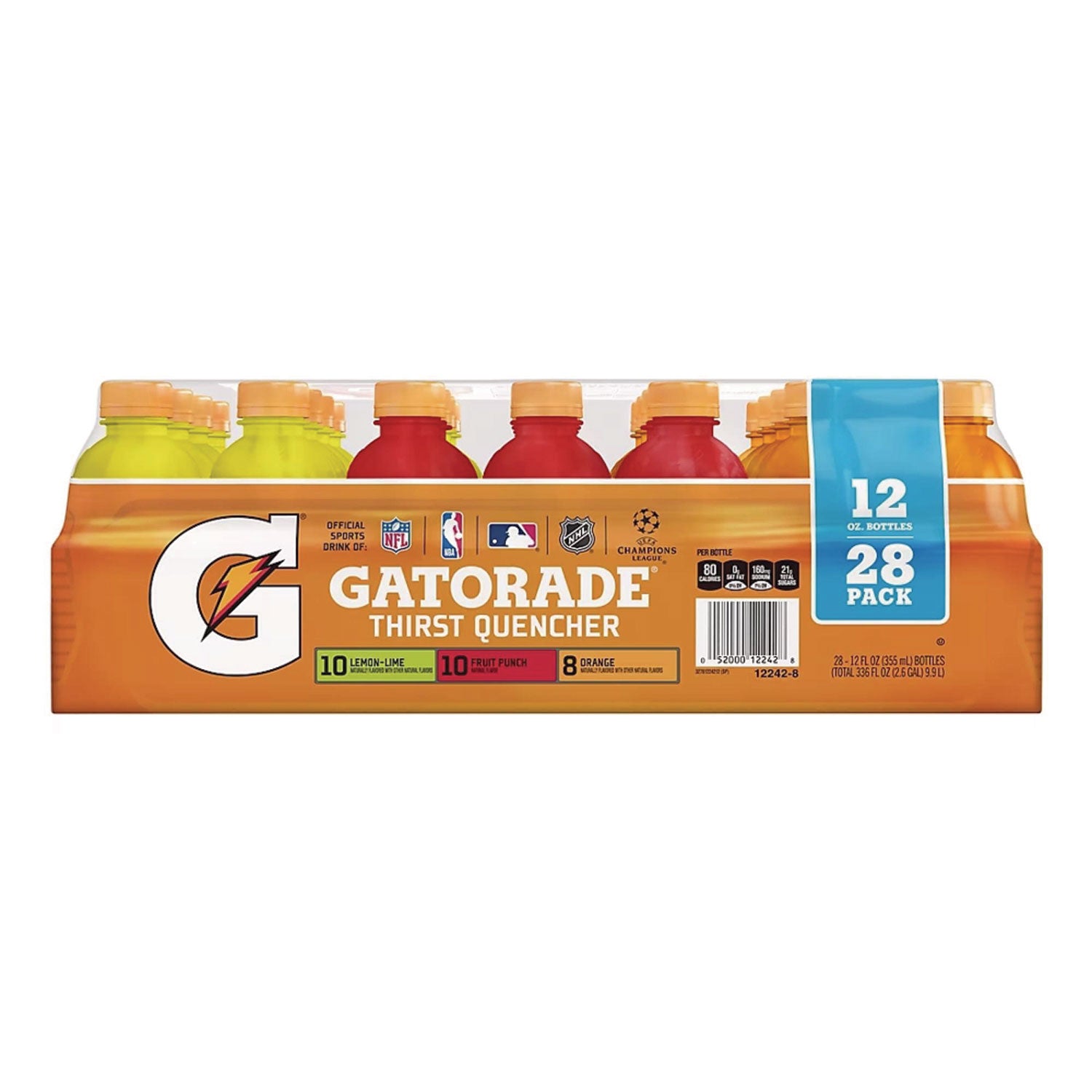 Fruit Punch, Lemon Lime, Orange - 28 / Carton