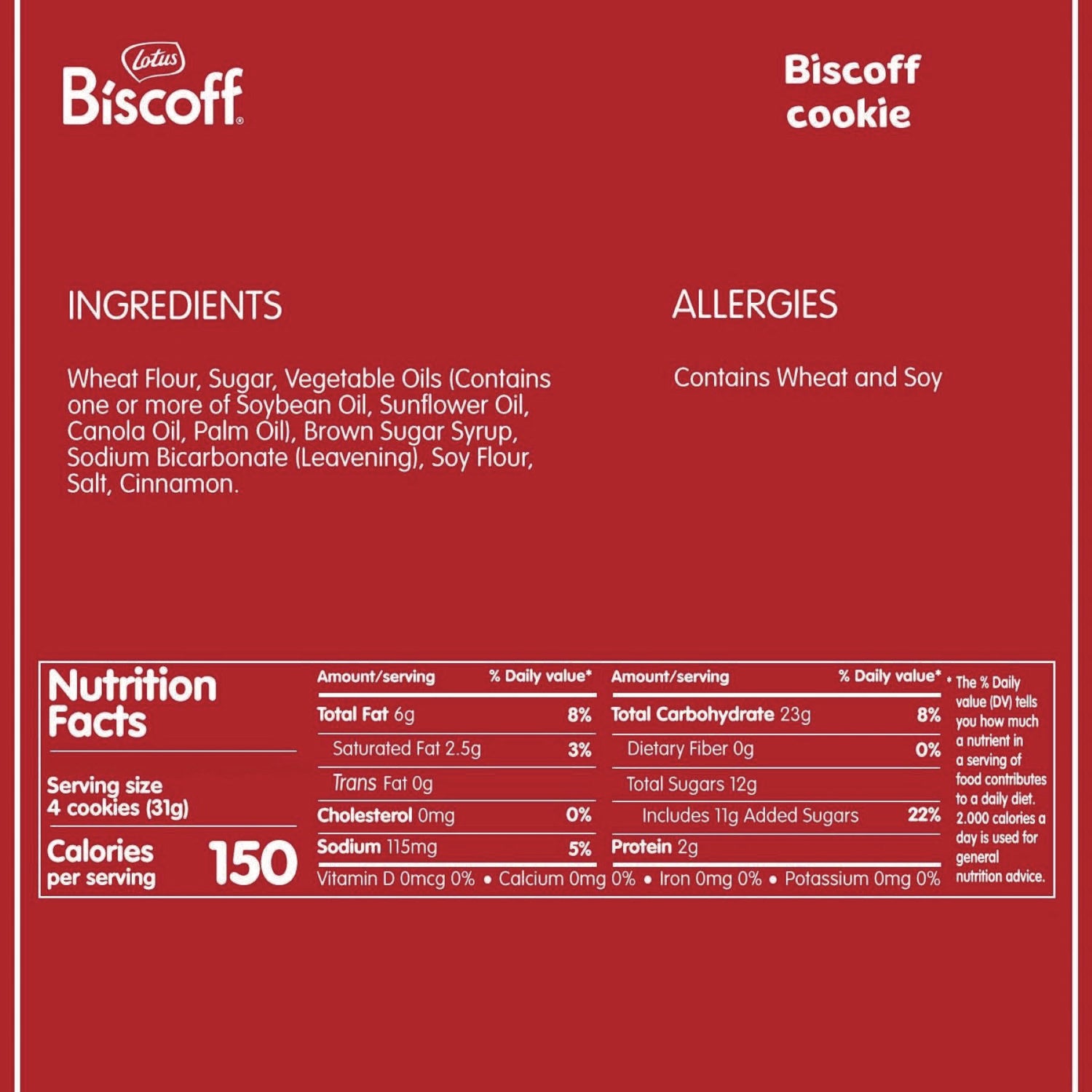Biscoff Individual Cookies Dispenser, Caramel Flavor, 2 Cookies per Pack, 150 Packs per Carton, No Artificial Colors or Flavors, Preservative-Free