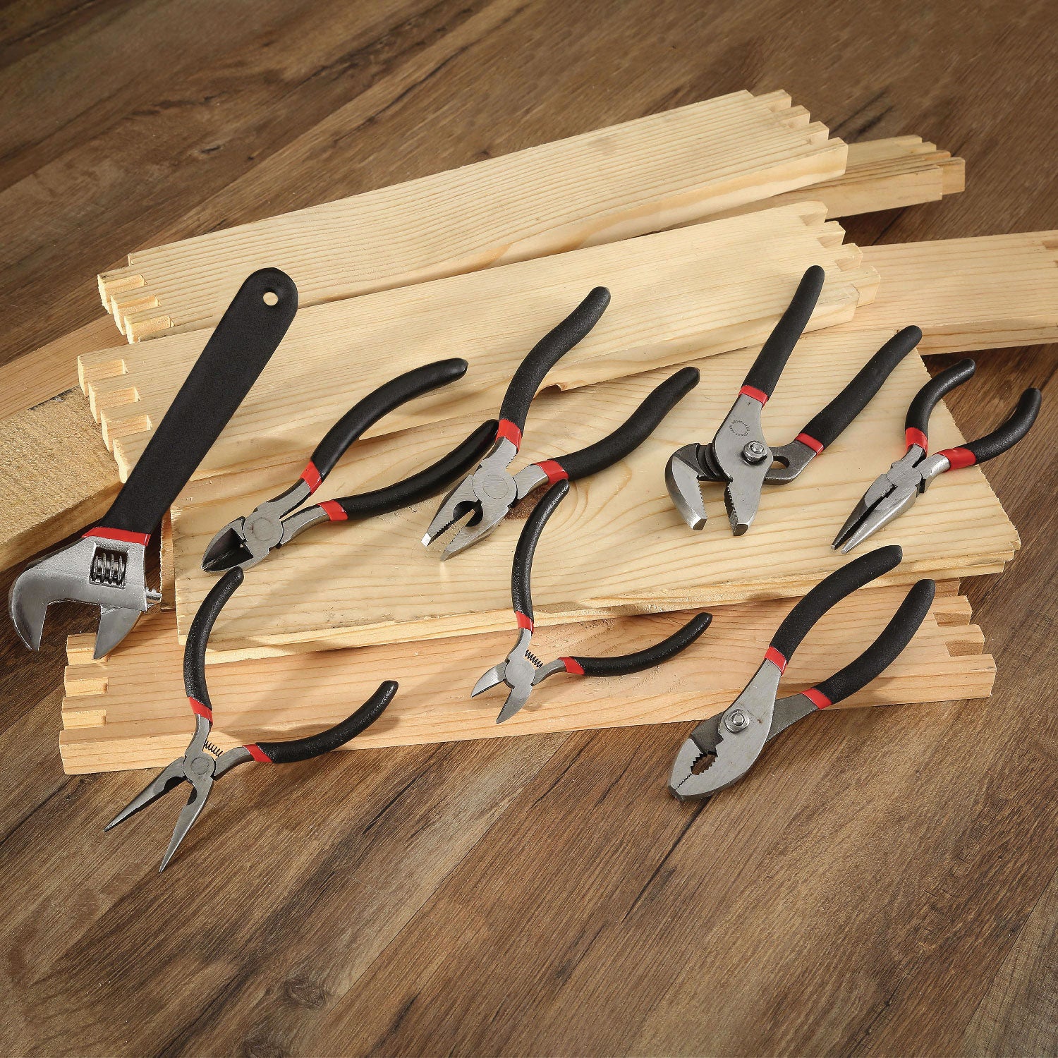 8-Piece Steel Pliers And Wrench Tool Set