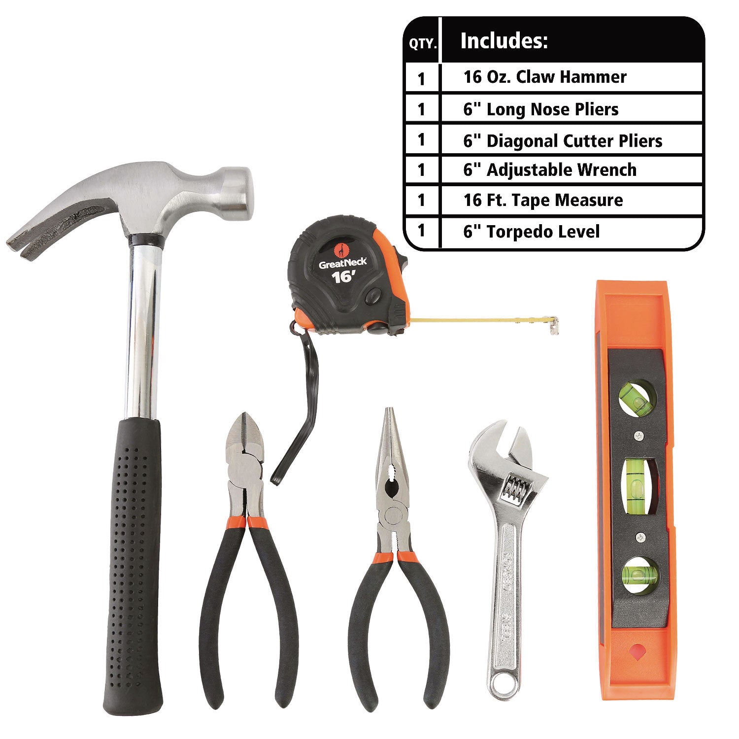 TK119 Great Neck Saw 119-Piece Tool Set with Case