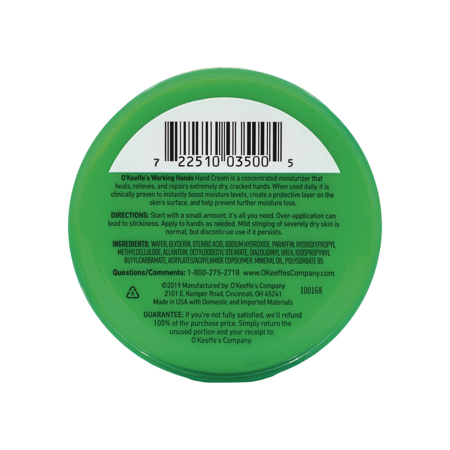 O'Keeffe's Working Hands Hand Cream - Cream - 3.40 fl oz - For Dry Skin - Applicable on Hand - Cracked/Scaly Skin - Moisturising - 1 Each