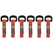 Squids 3707 Web Tool Tether Attachment w/ Non-Conductive D-Ring Tool Tails, 2 lb Max Working Capacity, 3.5", Orange, 6/Pack
