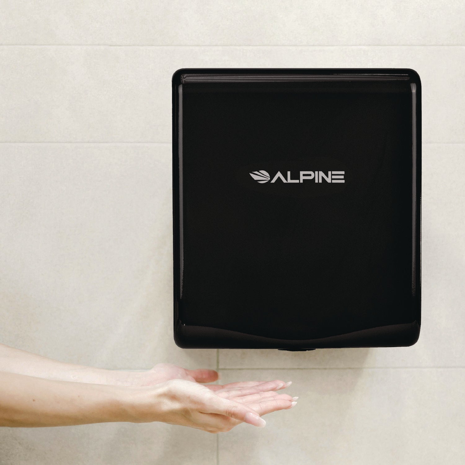 Willow Commercial 120V Automatic Hand Dryer, 3.93 x 11.25 x 12.63, Stainless Steel, Black