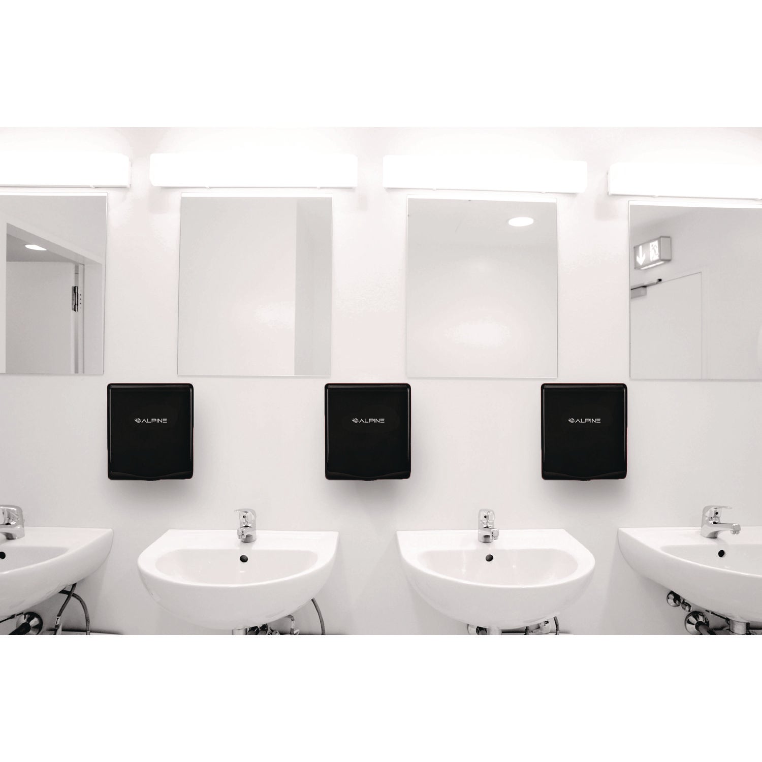 Willow Commercial 120V Automatic Hand Dryer, 3.93 x 11.25 x 12.63, Stainless Steel, Black