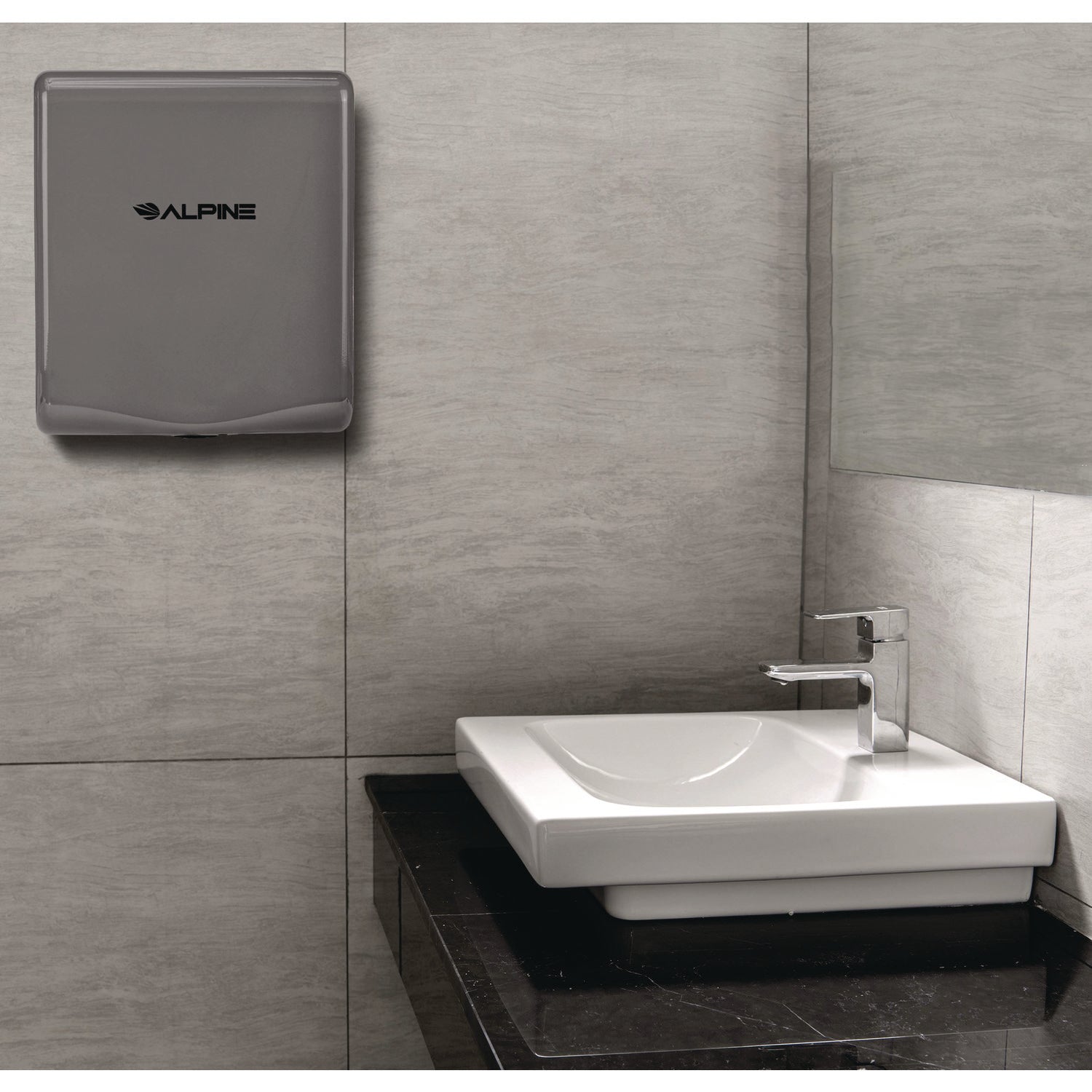 Willow Commercial 120V Automatic Hand Dryer, 3.93 x 11.25 x 12.63, Stainless Steel, Gray
