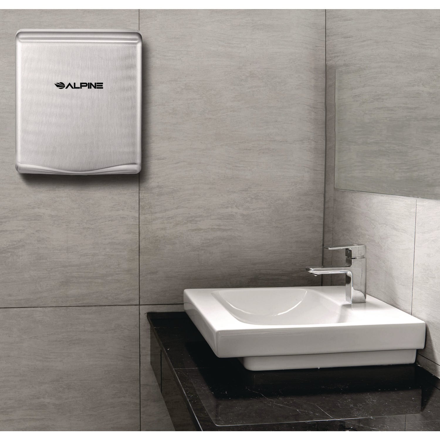 Willow Commercial 120V Automatic Hand Dryer, 3.93 x 11.25 x 12.63, Stainless Steel, Silver