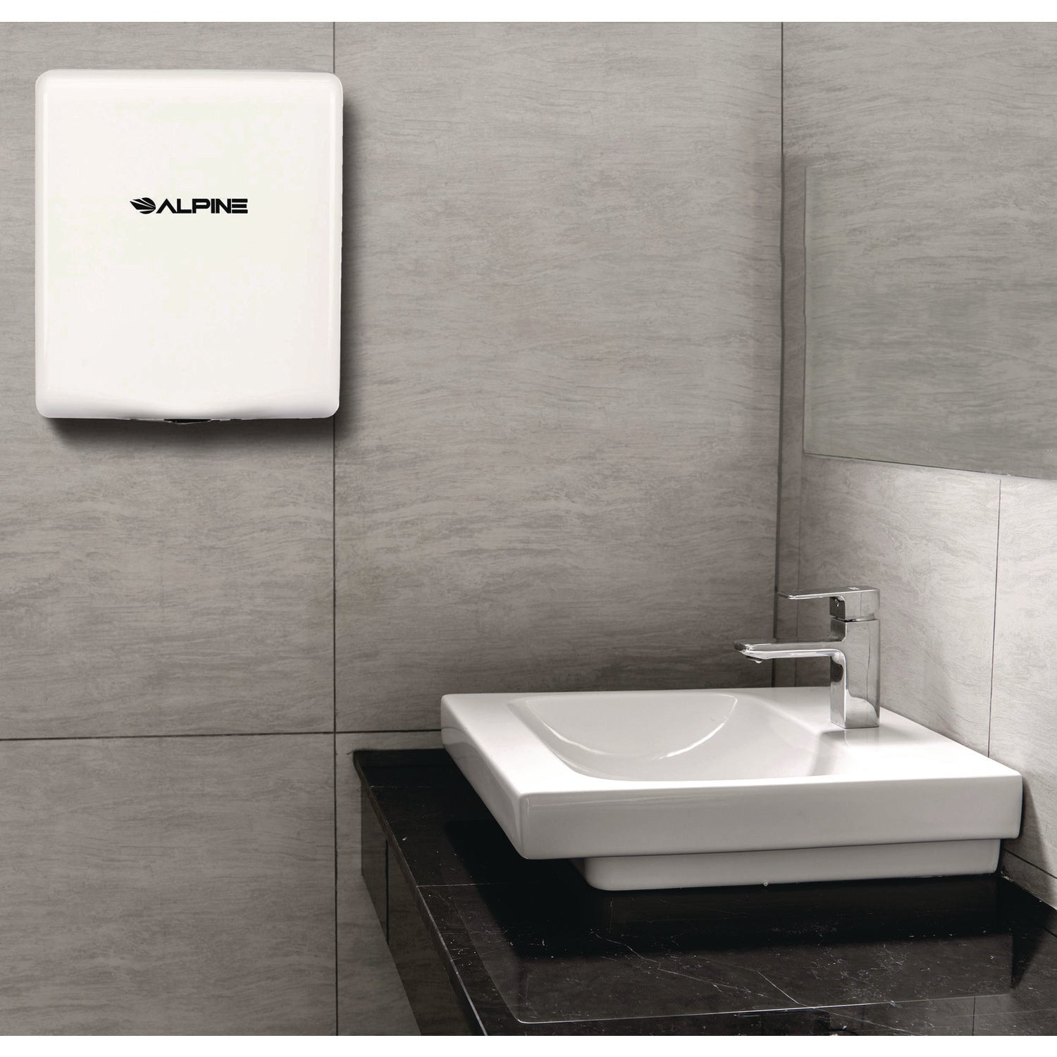 Willow Commercial 120V Automatic Hand Dryer, 3.93 x 11.25 x 12.63, Stainless Steel, White