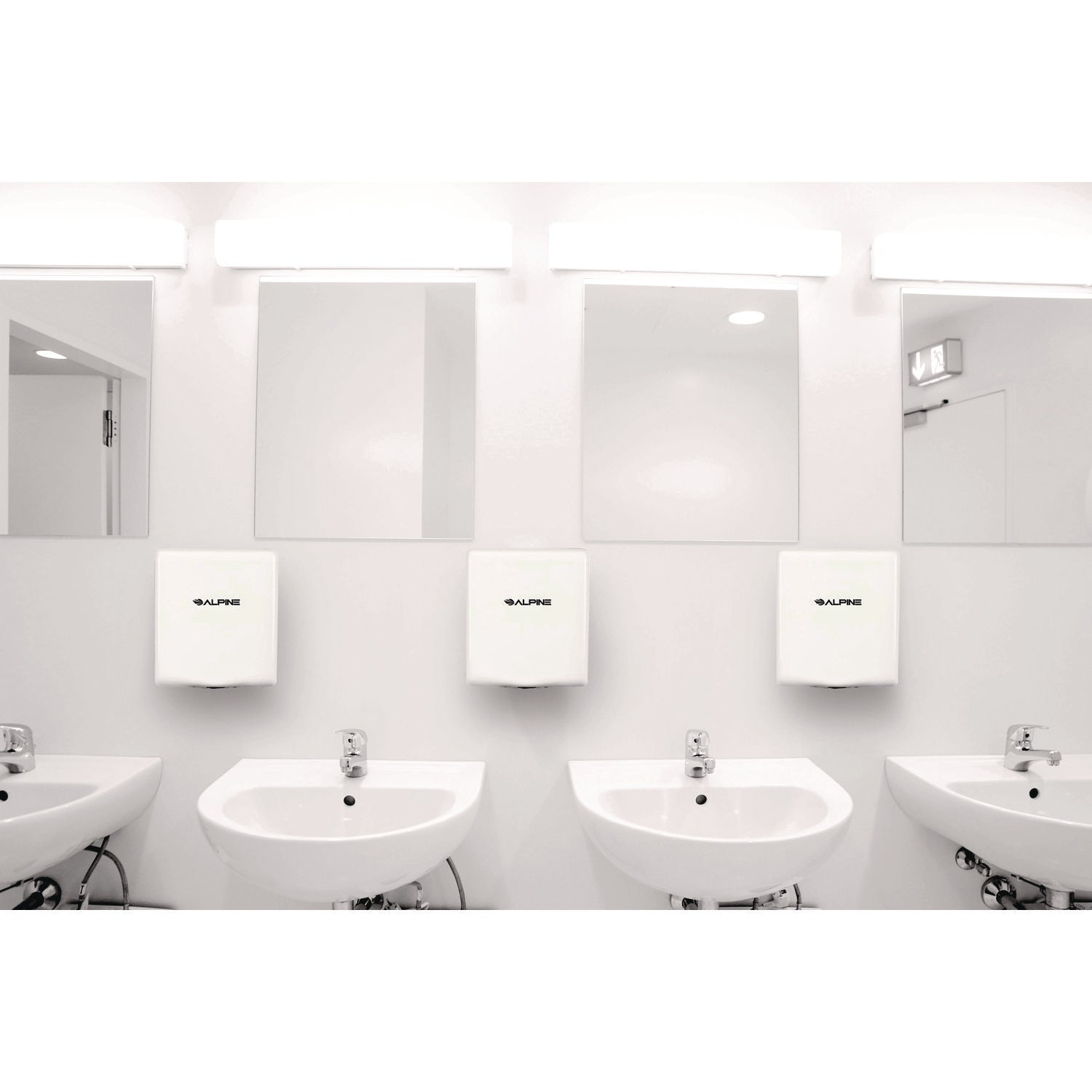 Willow Commercial 120V Automatic Hand Dryer, 3.93 x 11.25 x 12.63, Stainless Steel, White