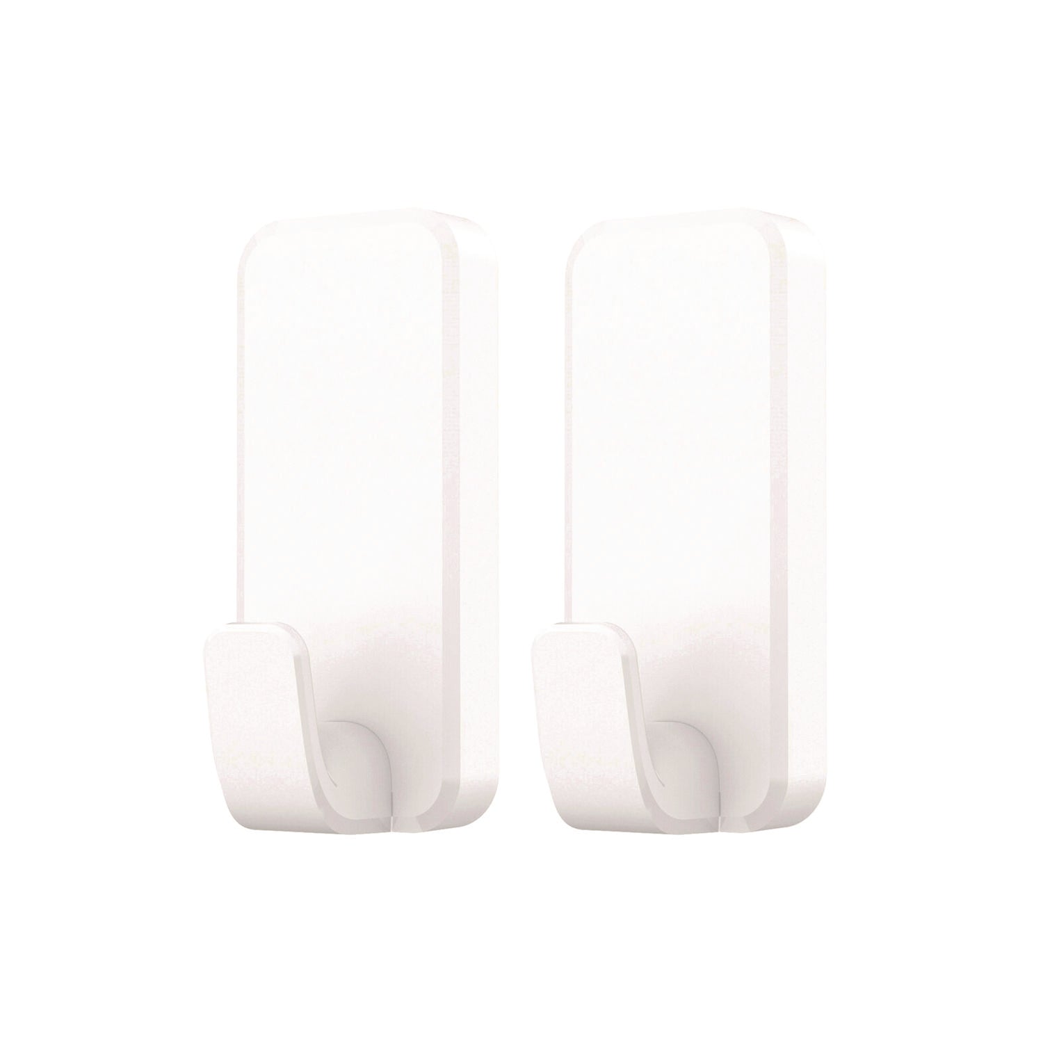 X-Large Utility Hooks, Plastic, White, 10 lb Capacity, 2 Hooks and 6 Strips/Pack