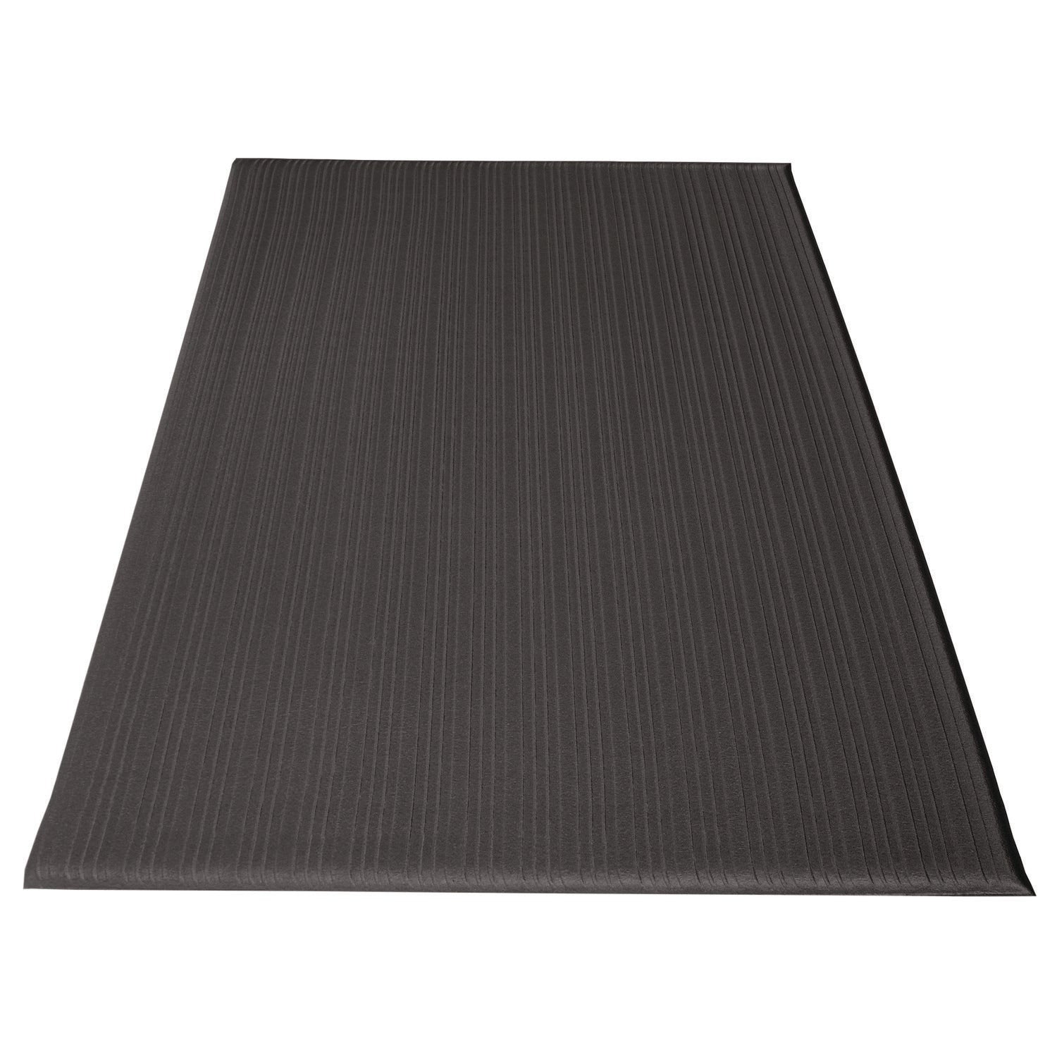 Ribbed Vinyl Anti-Fatigue Mat, 24 X 36, Black