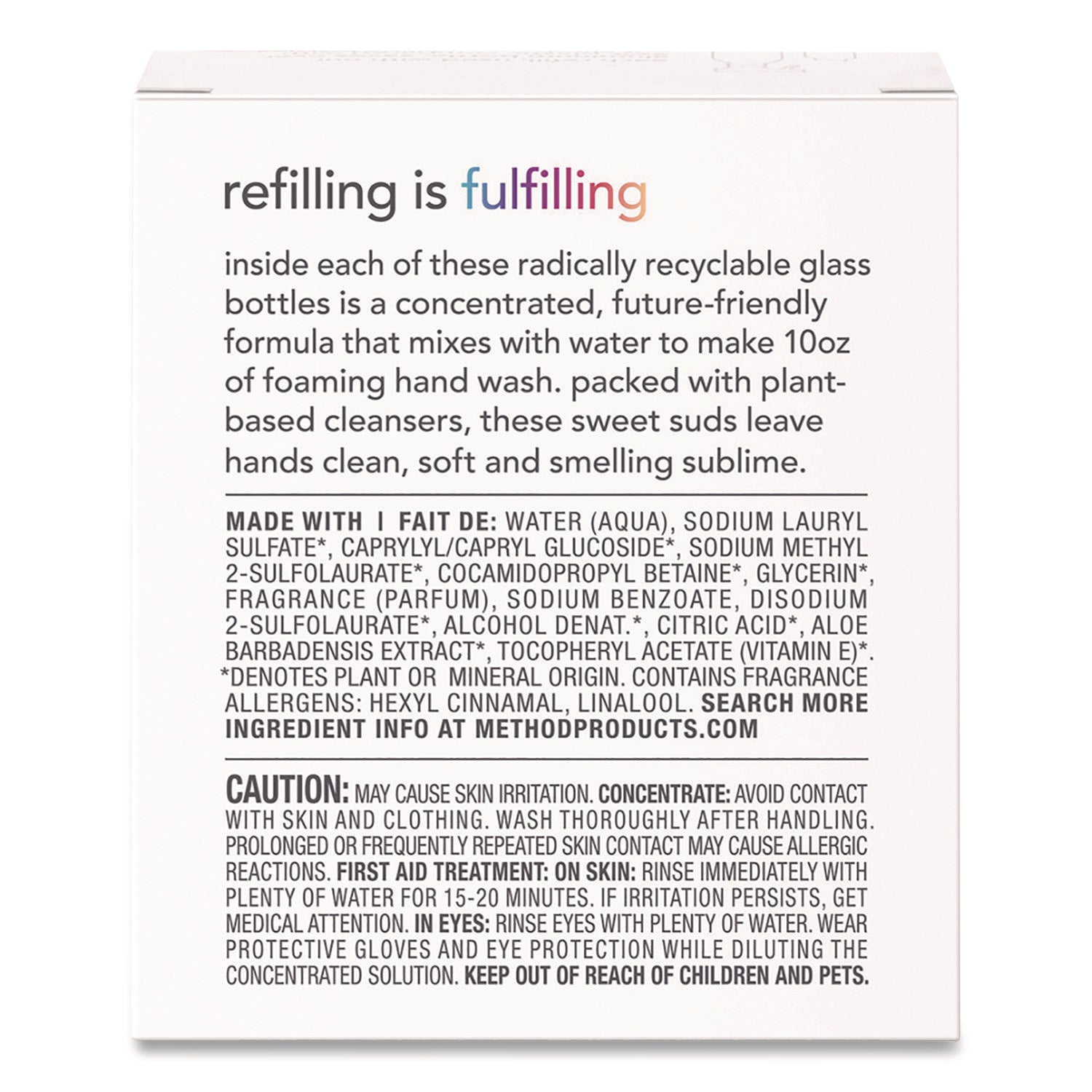 Refill + Reuse Foaming Hand Soap Refill, Sea Minerals, 1 oz Refill Bottle, 2/Pack