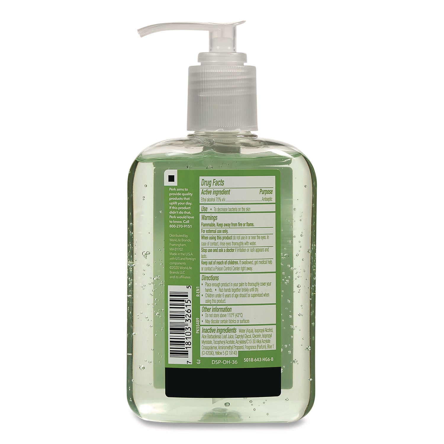 Instant Hand Sanitizer with Moisturizers, 8 oz Pump Bottle