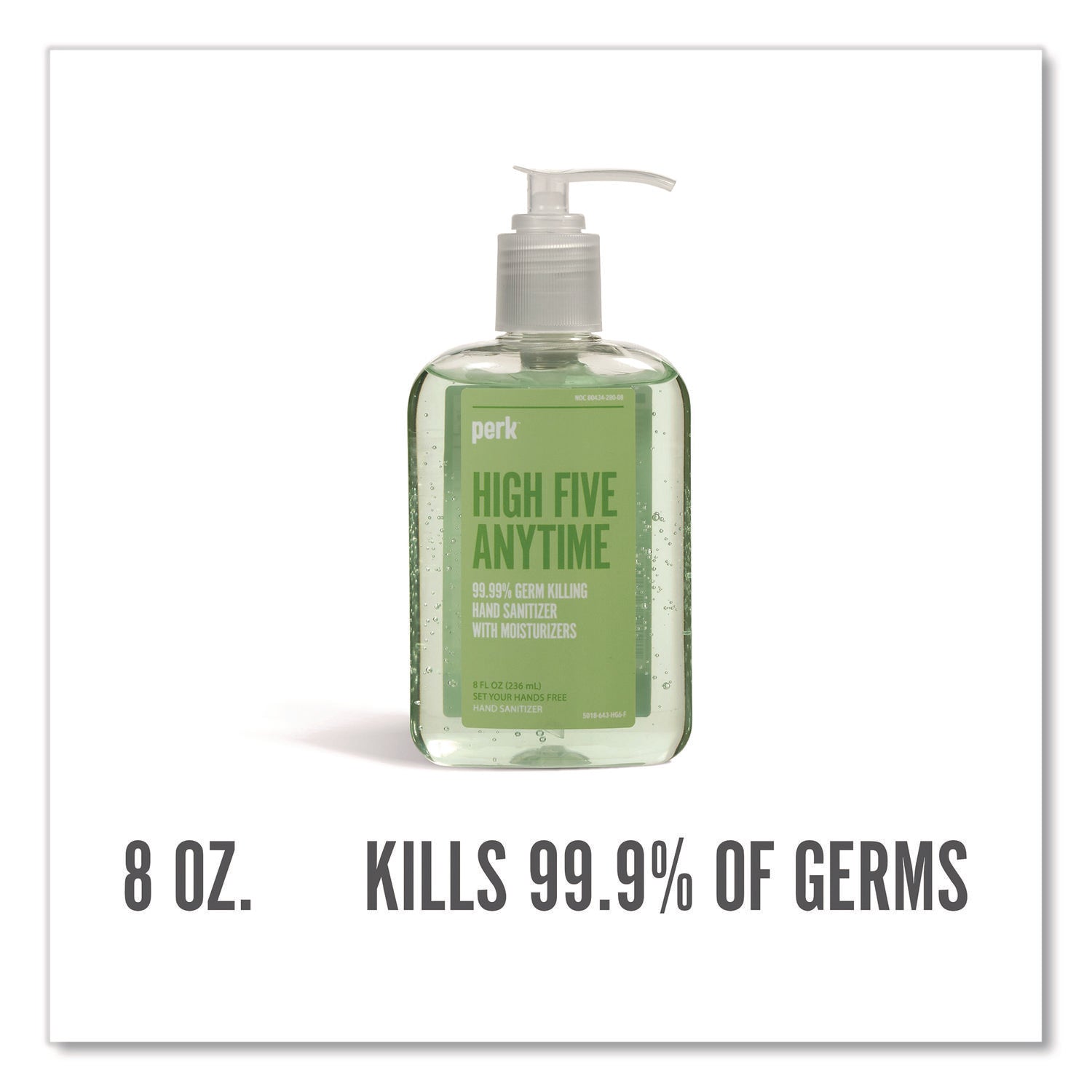 Instant Hand Sanitizer with Moisturizers, 8 oz Pump Bottle