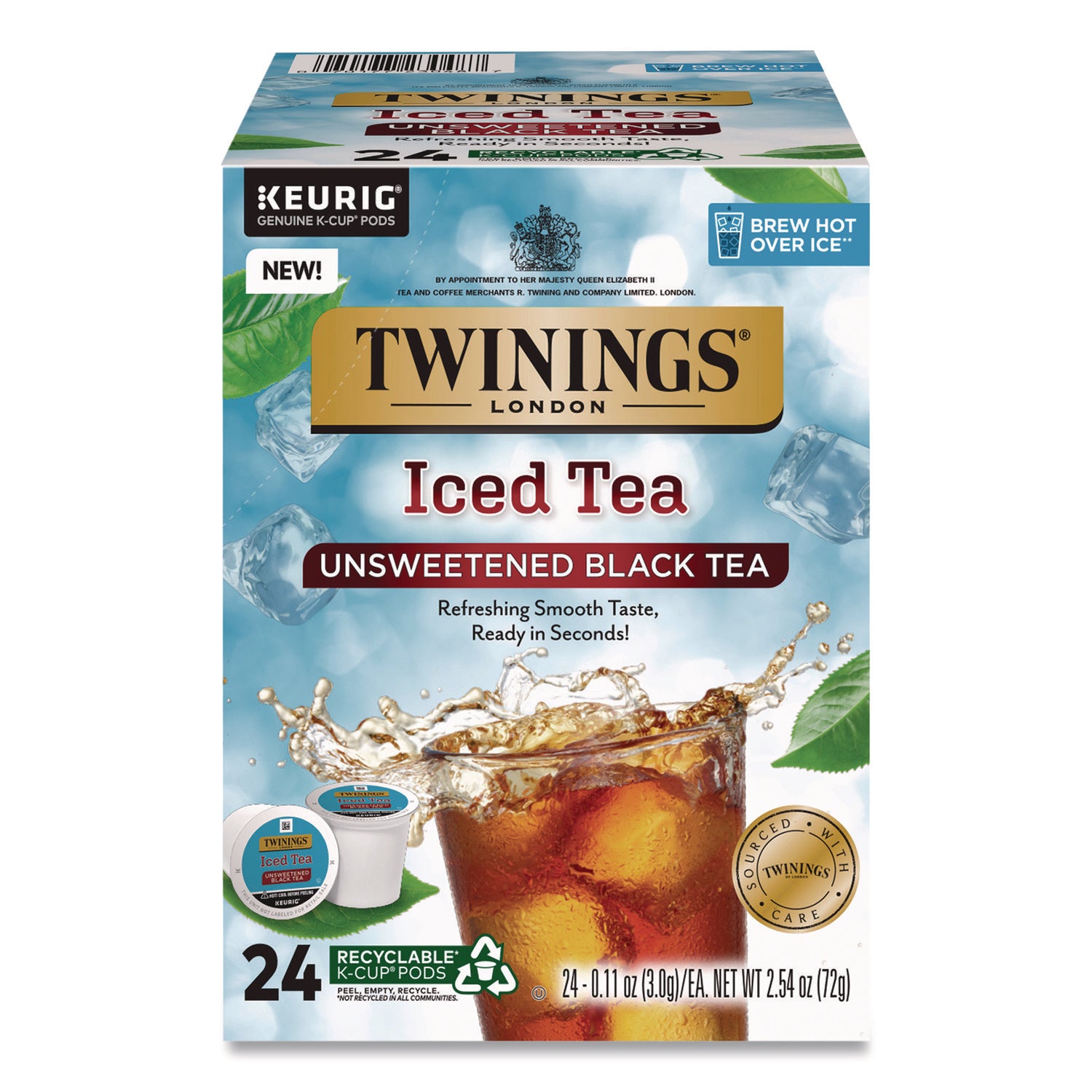 Iced Tea K-Cups, Unsweetened Black, 24/Box