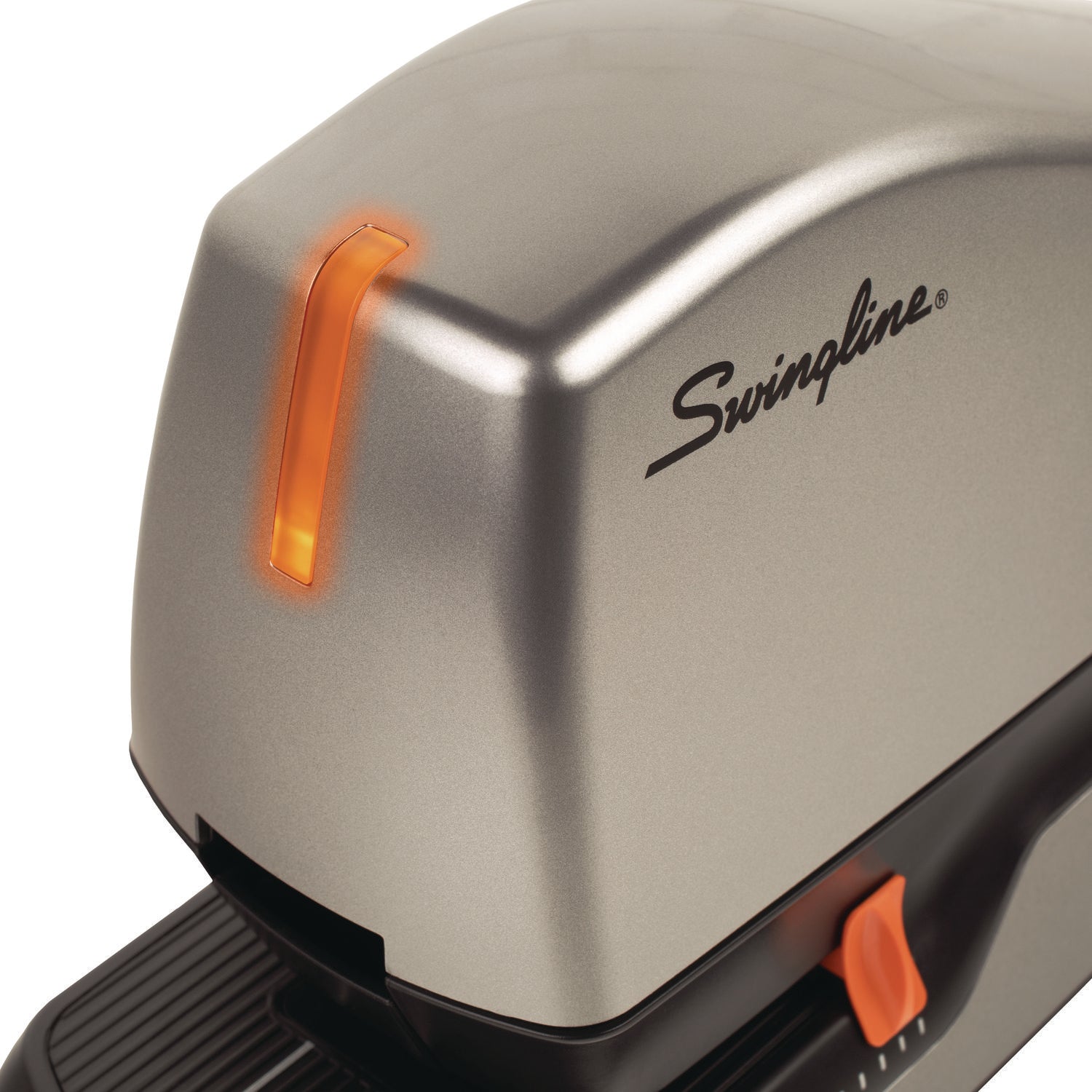 Optima 60 Electric Stapler, 60-Sheet Capacity, Silver/Black/Orange