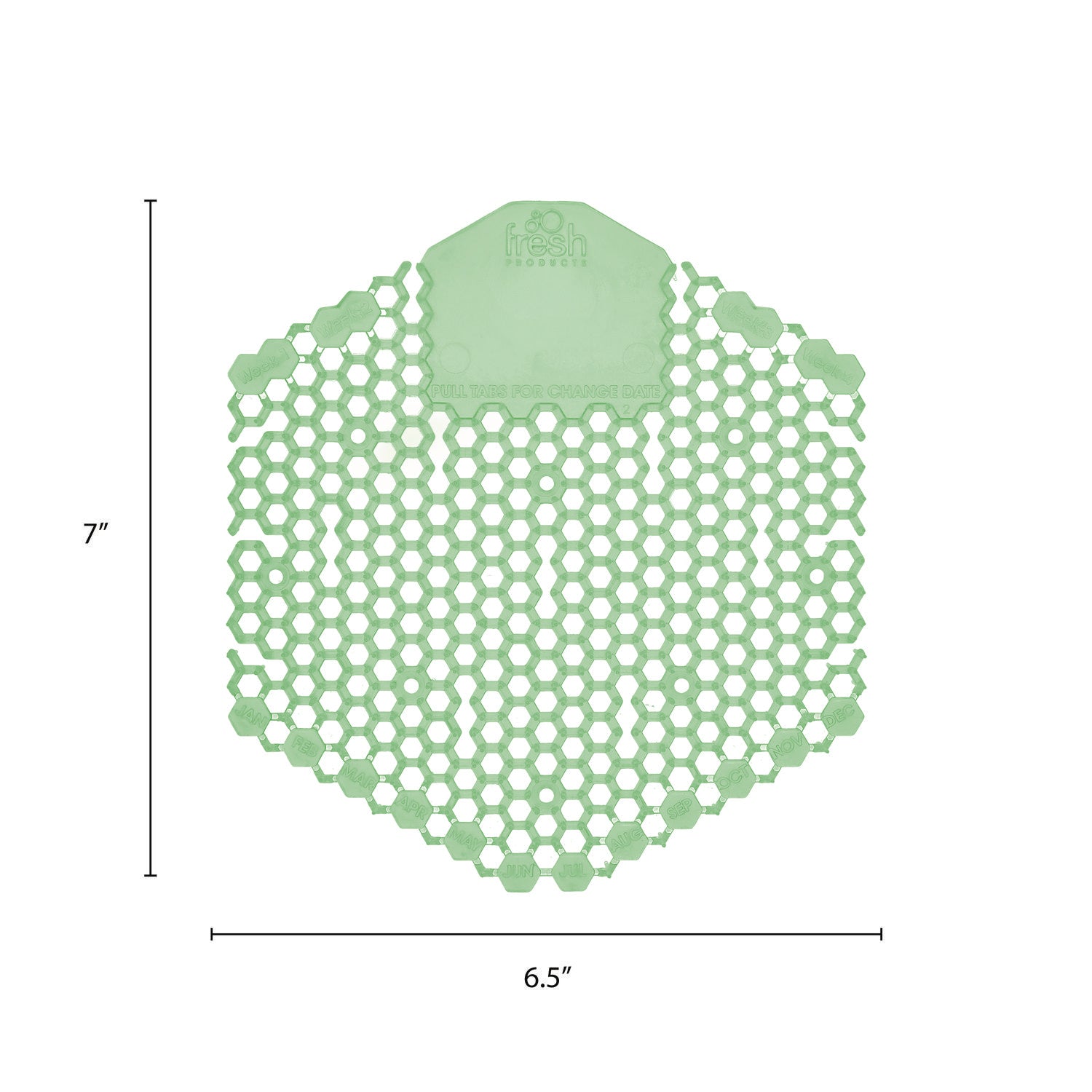 Fresh Products Wave 3D Urinal Screen, Cucumber Melon, Green, Splash Reducer, Odor Control, Lasts up to 30 Days, 10/Box