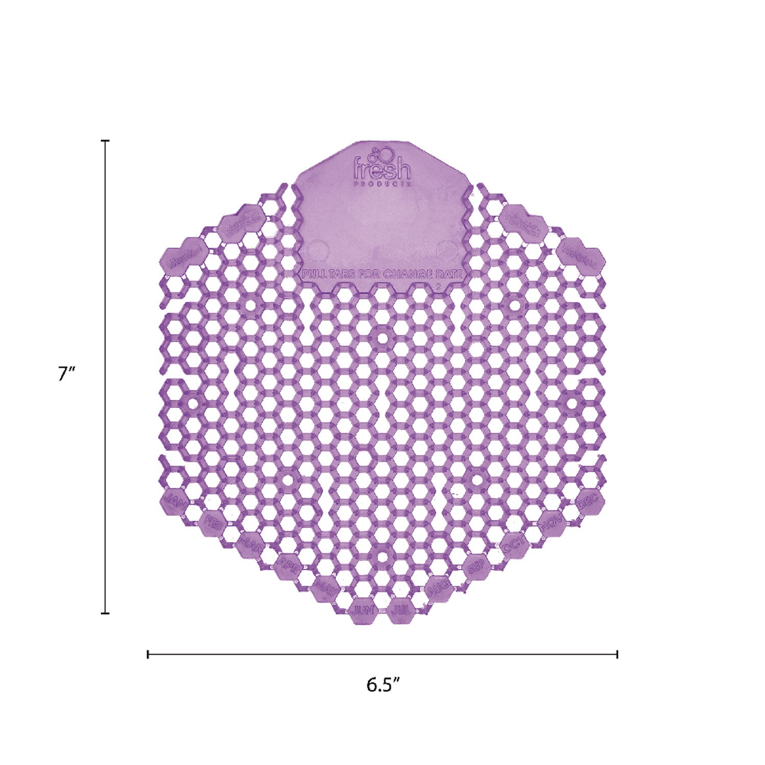 Fresh Products Wave 3D Urinal Screen - Lasts upto 30 Days - Splash Reducer, Odor Control - 10 / Box - Purple
