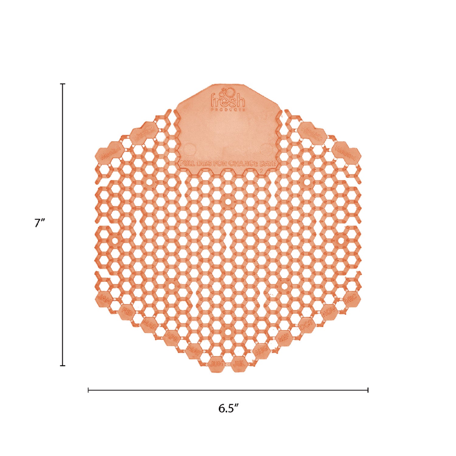 Fresh Products Wave 3D Urinal Screen, Cotton Blossom, Orange, 10/Box