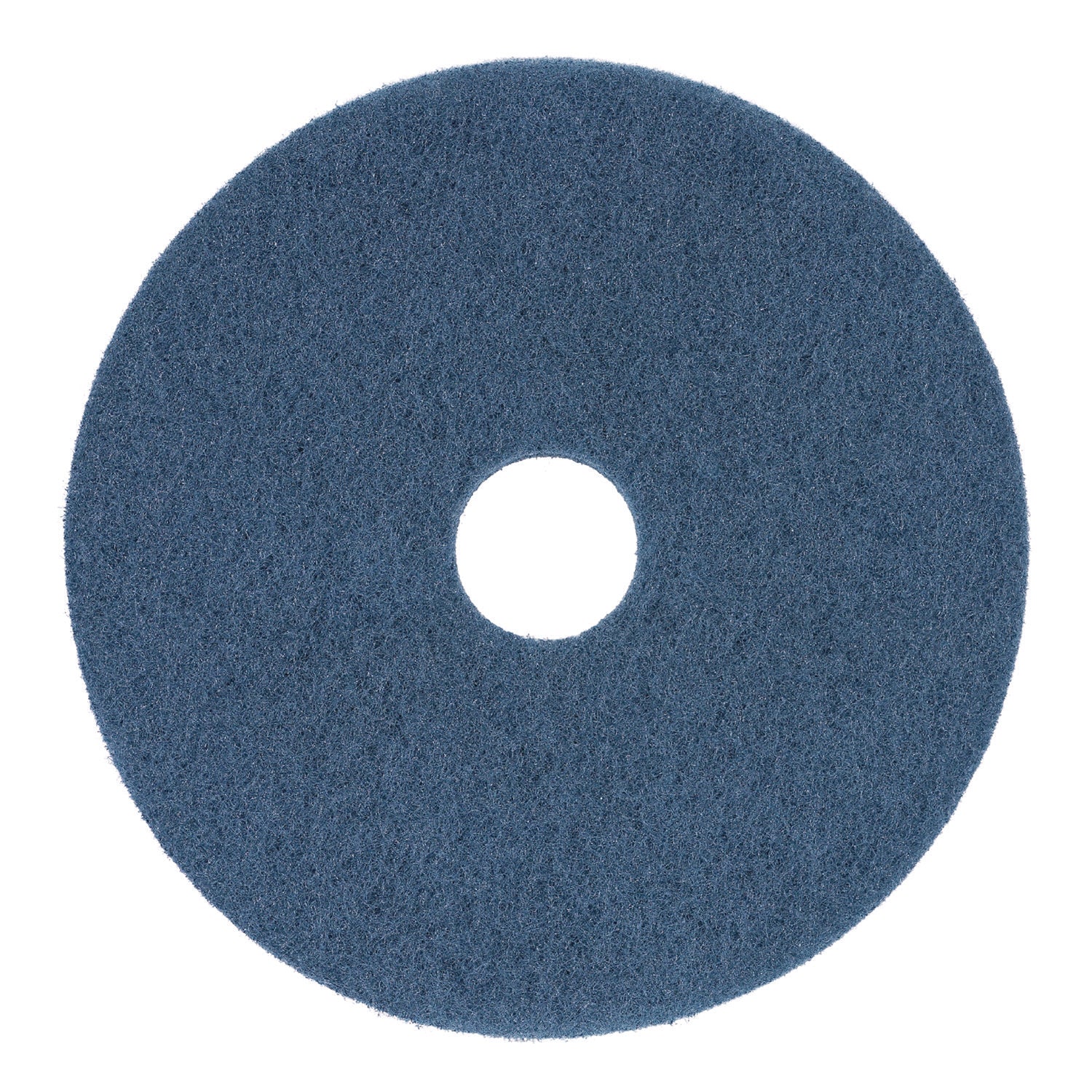 Scrubbing Floor Pads, 16" Diameter, Blue, 5/carton