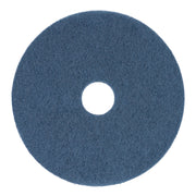 Scrubbing Floor Pads, 16" Diameter, Blue, 5/carton