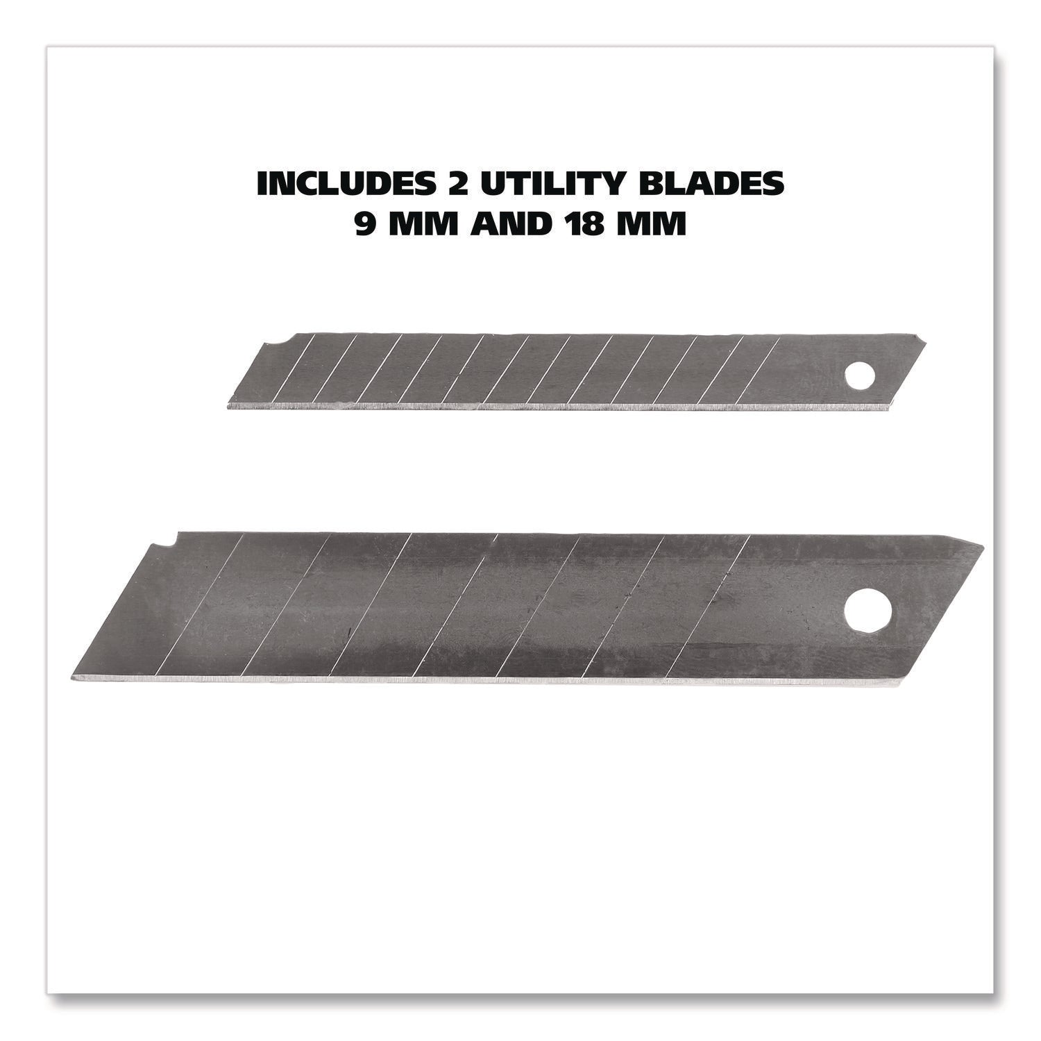 Snap-Off Utility Knife Set, 9 mm Knife, 18 mm Knife, Orange/Black