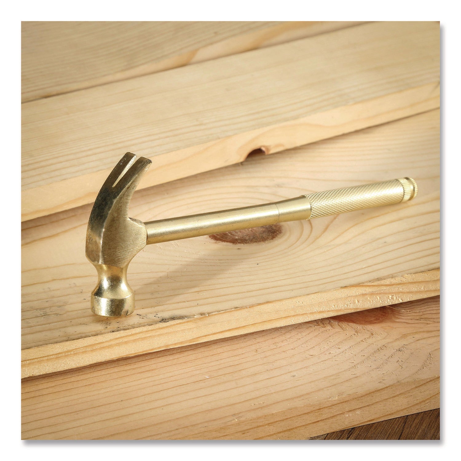 5-in-1 Carpenter's Hammer with Nesting Handle Containing Four Screwdrivers, 6.5" Long Gold Handle