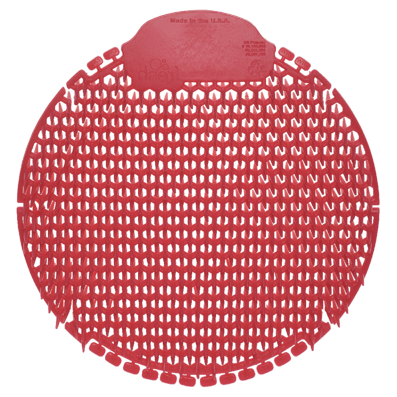 Slant7 With Terminator Urinal Screen, Evergreen Scent, Red, 30/carton