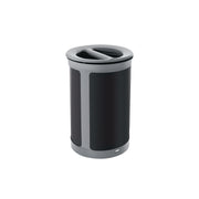ENHANCE Series Waste Receptacle, Dual Top Hole, 23 gal, Metal, Pearl Gray/Umbra Gray
