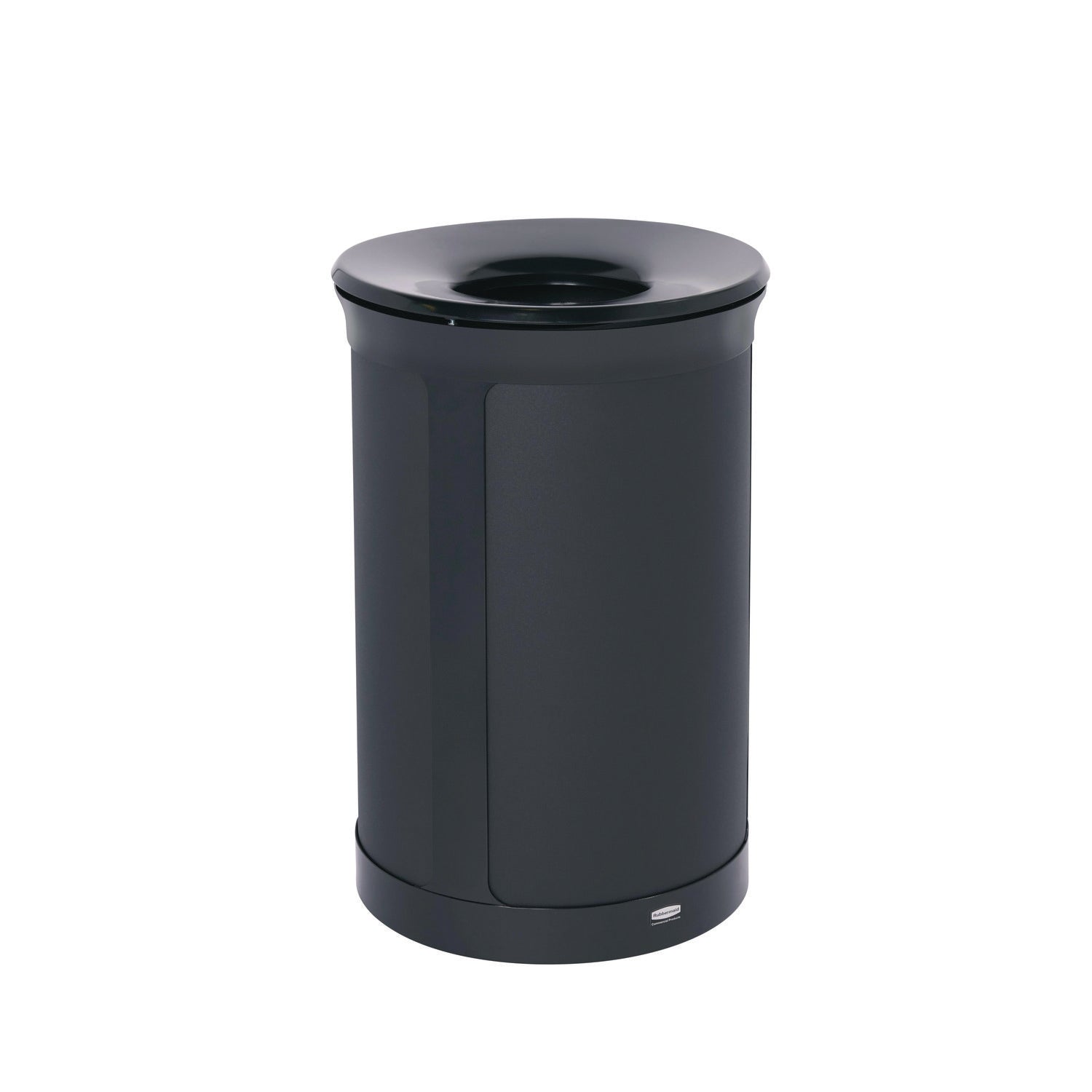 ENHANCE Series Waste Receptacle, 33 gal, Metal, Jet Black Metallic