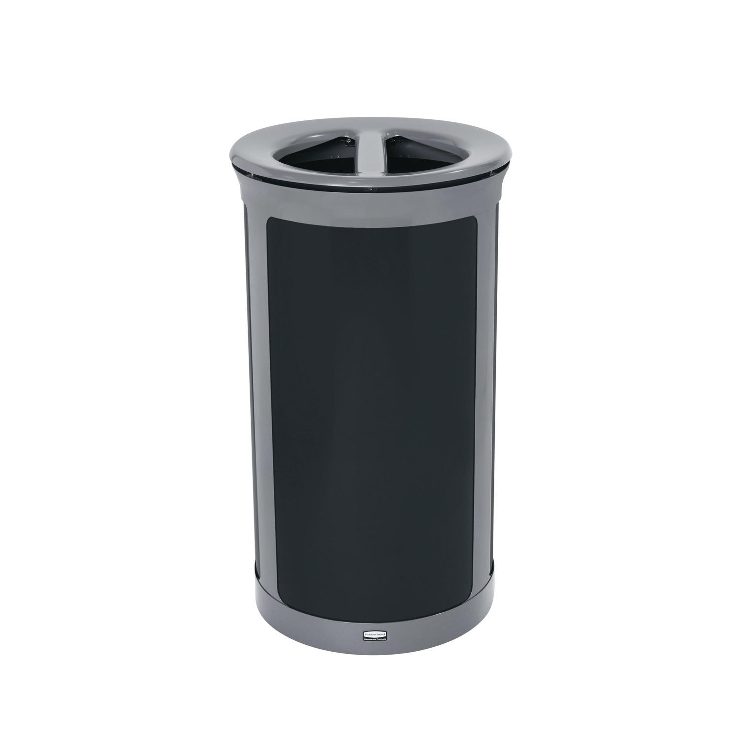 ENHANCE Series Waste Receptacle, Dual Top Hole, 33 gal, Metal, Pearl Gray/Umbra Gray