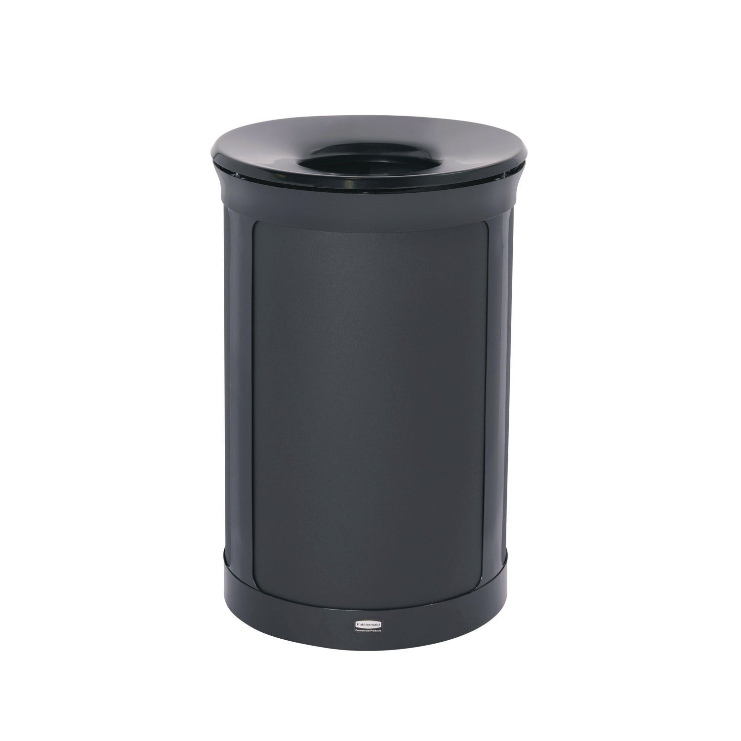 ENHANCE Series Waste Receptacle, 23 gal, Metal, Jet Black Metallic