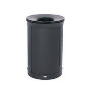 ENHANCE Series Waste Receptacle, 23 gal, Metal, Jet Black Metallic