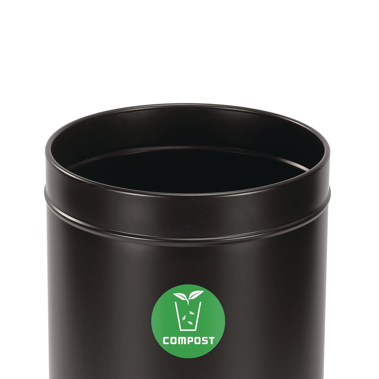 27 Gallon Black Stainless Steel Compost Can