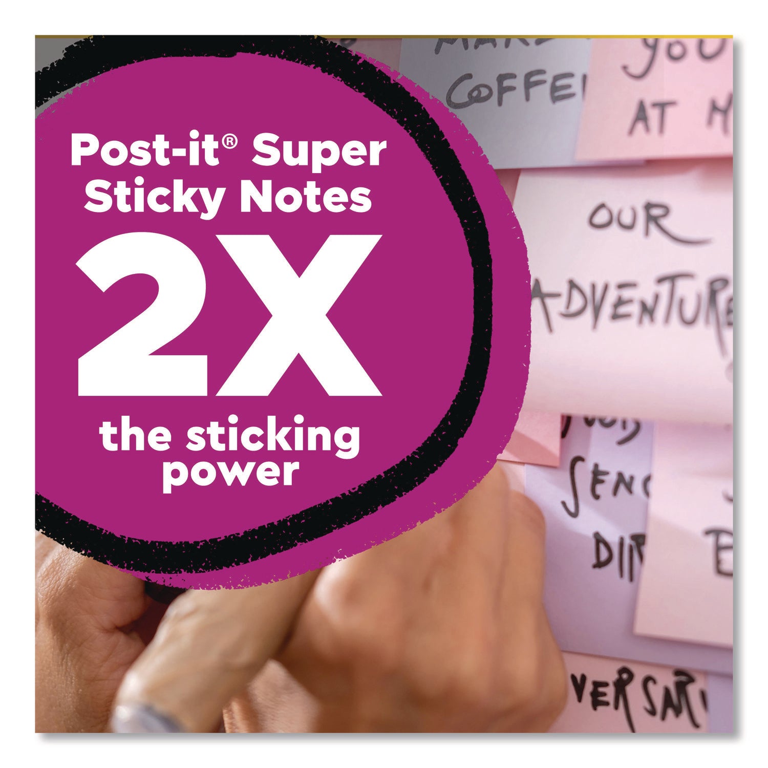Post-it Recycled Super Sticky Notes, 3" x 3", Assorted Oasis Colors, 70 Sheets per Pad, 24 Pads per Pack, Square, Unruled, 100% Recycled Paper
