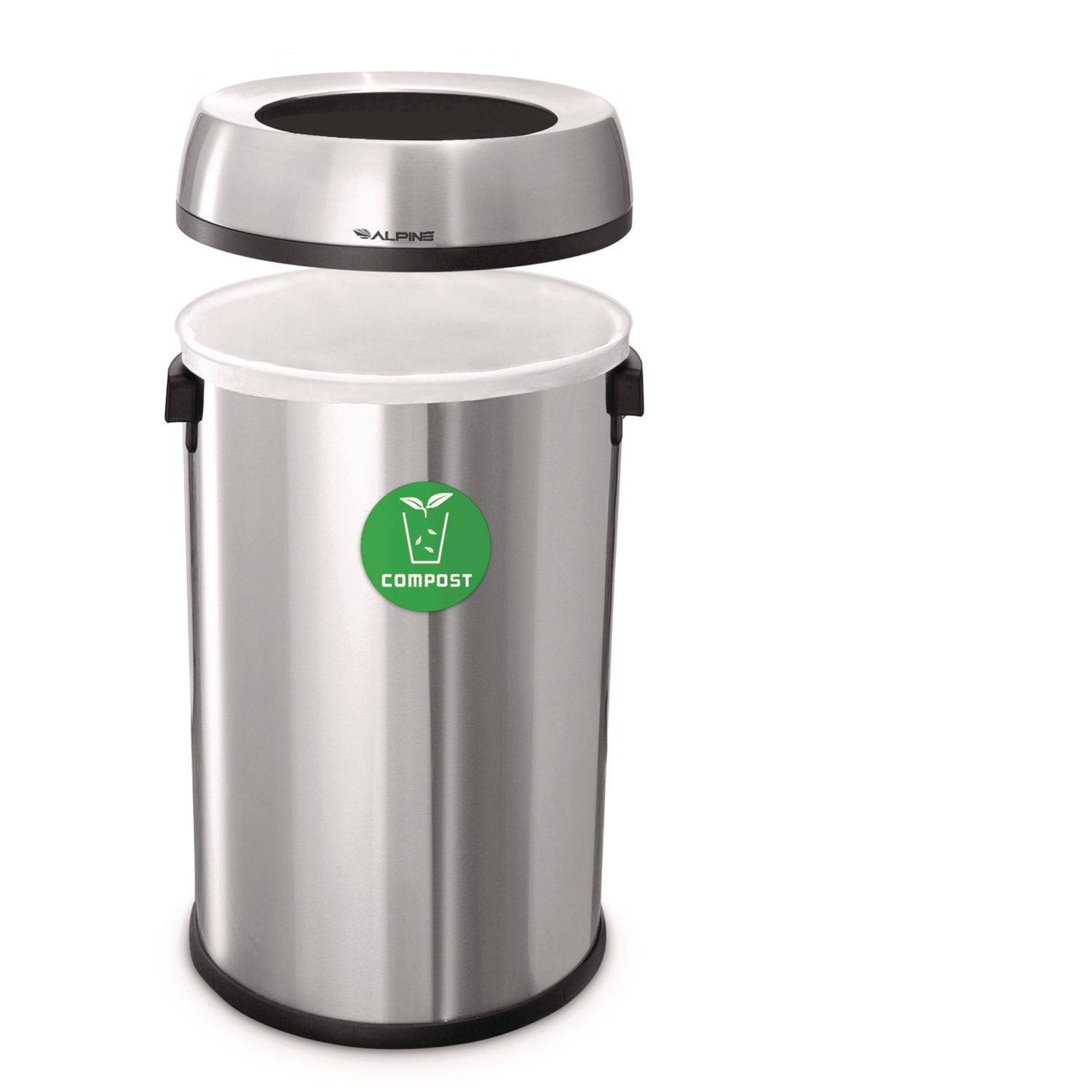 17 Gallon Stainless Steel Open Top Compost Station