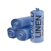 Institutional Low-Density Can Liners, Soiled Linen, 30 gal, 1 mil, 30" x 43", Blue, 200/Carton