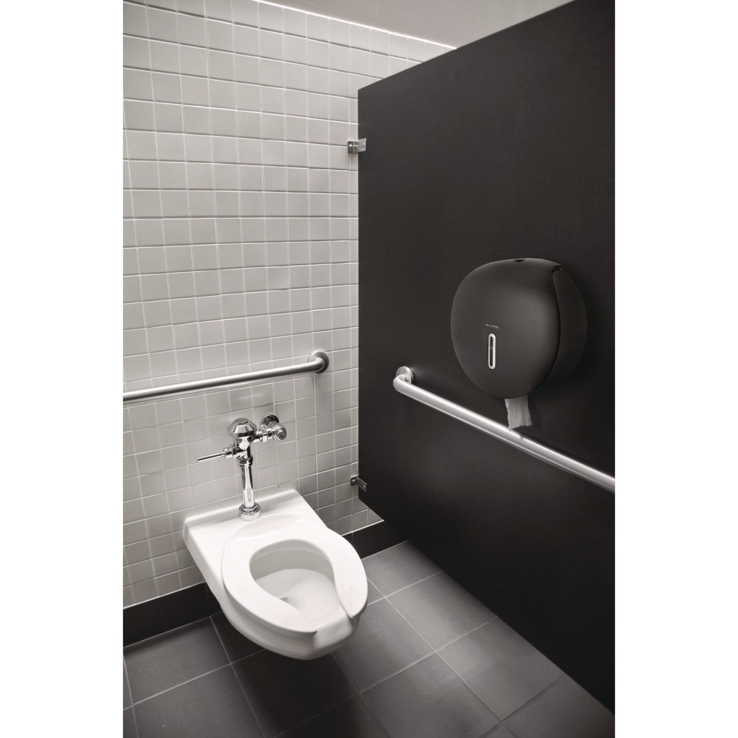 Plastic Single Roll Jumbo Toilet Paper Dispenser, 5.3 x 11.5 x 11.7, Gray