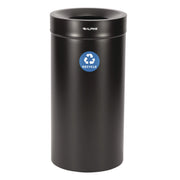 27 Gallon Stainless Steel Recycling Can, Black