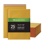 Quality Park Bubble Mailers, 10 1/2" x 15", Strip Closure, Brown Kraft, 25/Box