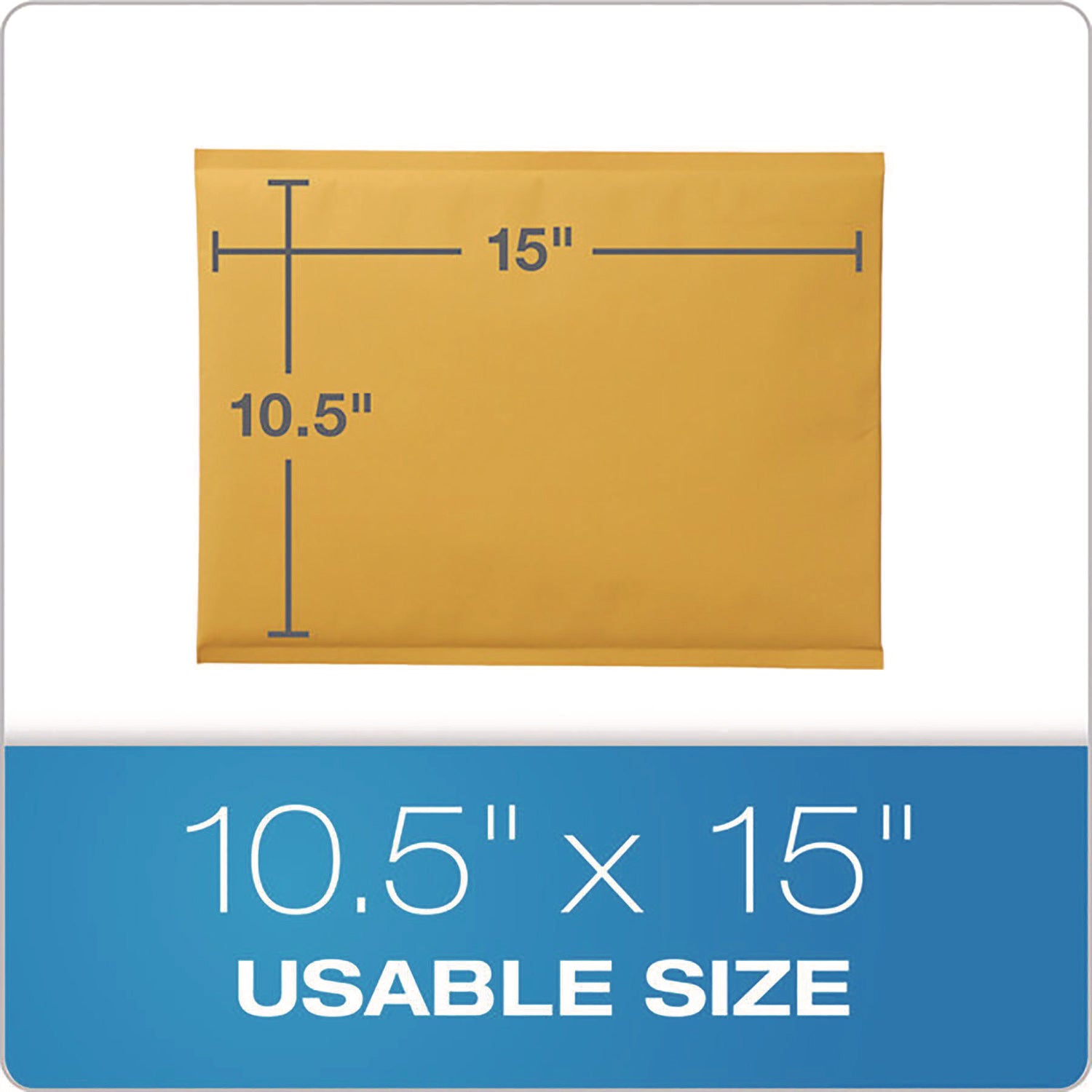 Quality Park Bubble Mailers, 10 1/2" x 15", Strip Closure, Brown Kraft, 25/Box