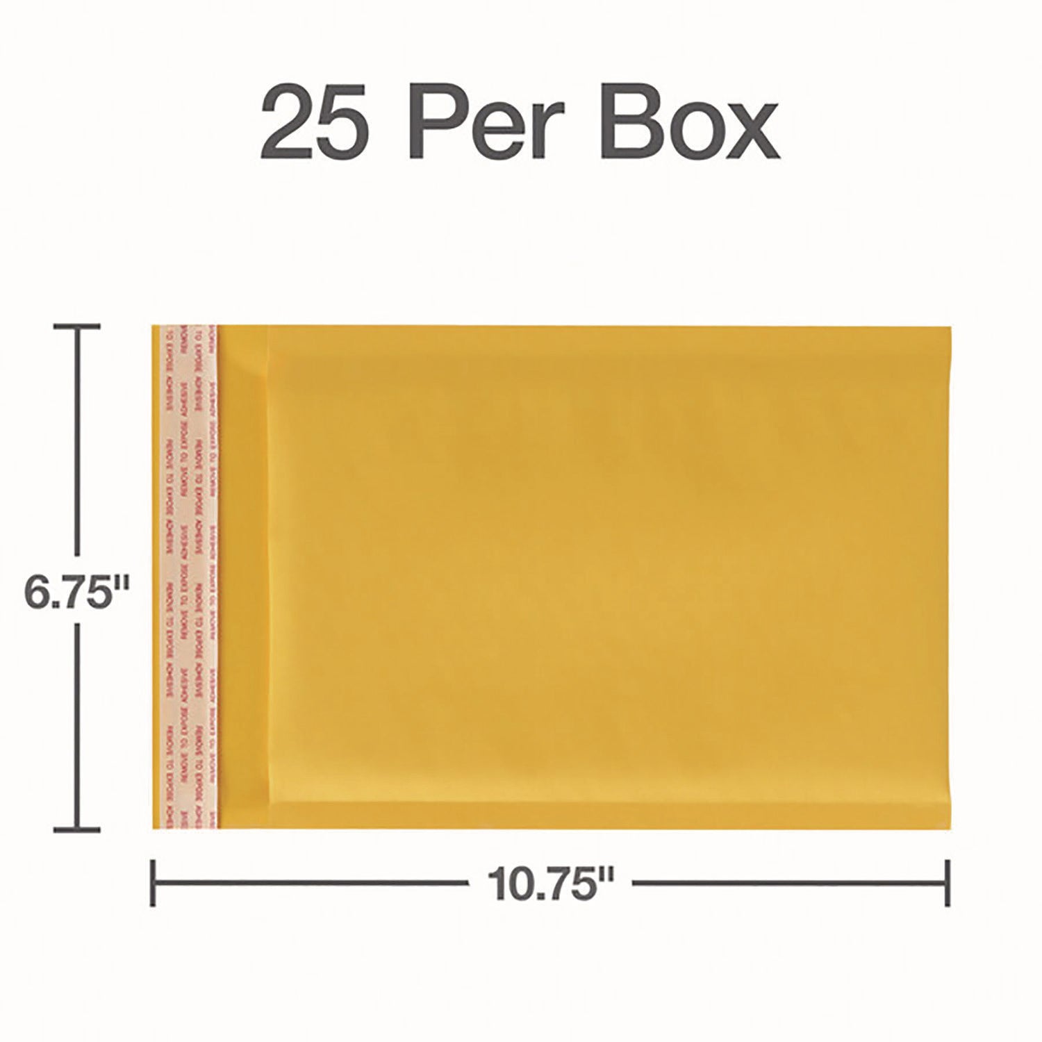 Bubble - 6" Width x 9" Length - Strip - Brown Kraft - Paper - 25 / Box