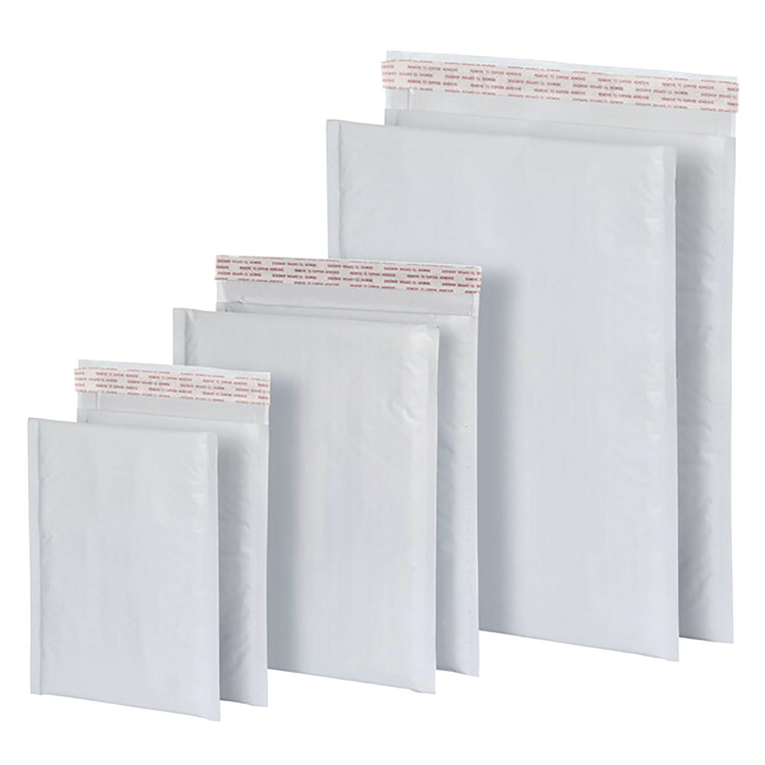 Quality Park Bubble Mailers, 6" x 9", Poly, White, Strip Closure, 25/Box