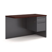 29.5" Height x 48" Width x 24" Depth - Total Drawer(s): 2 - Waterfall Edge - Finish: Charcoal - 1 Each