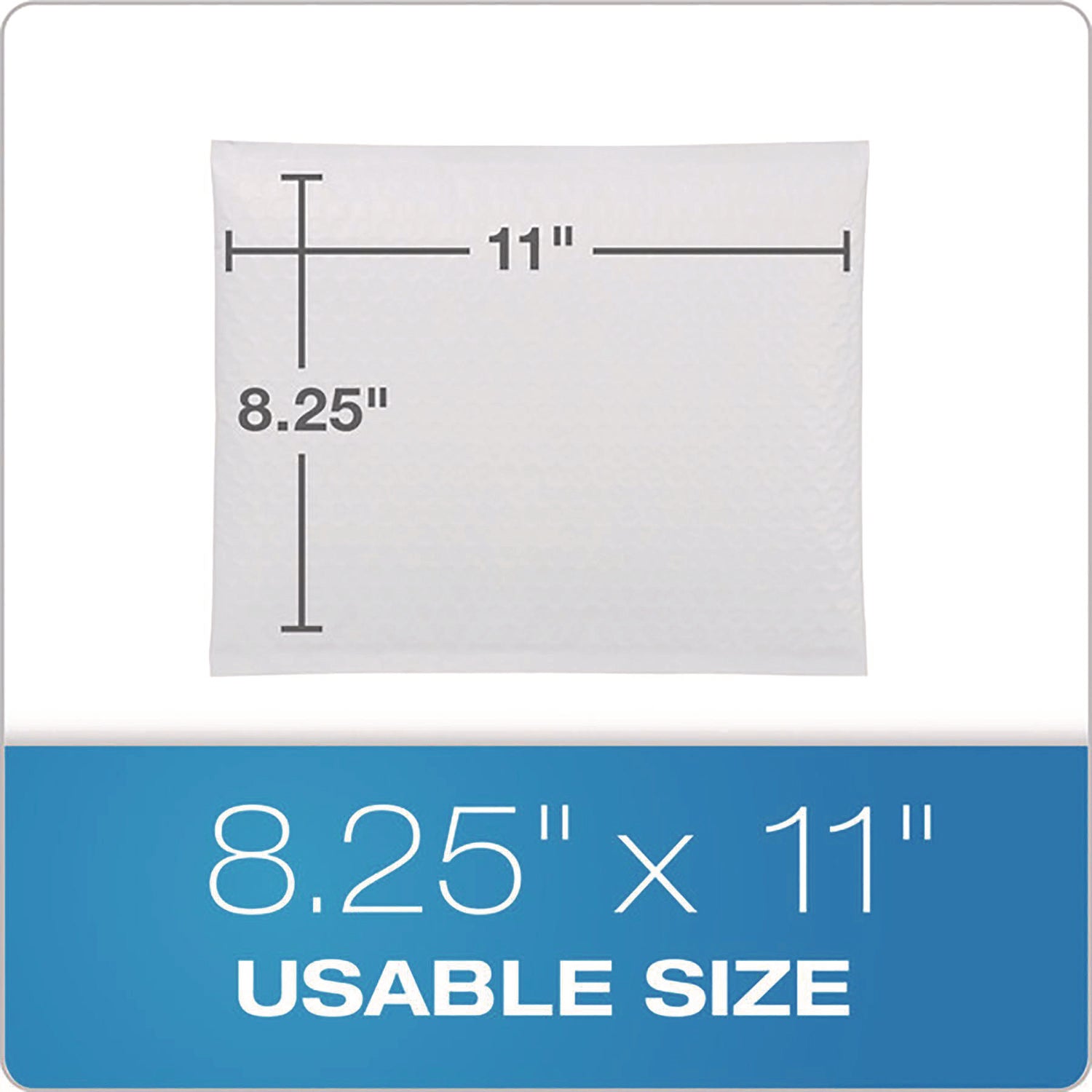 Quality Park Poly Bubble Mailers, 8 1/2" x 11", White, Poly, Strip Closure, 25/Box