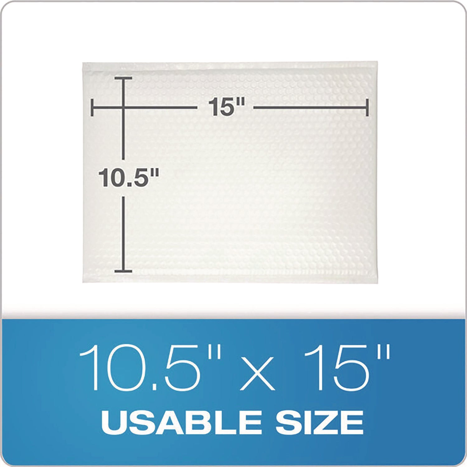 Quality Park Poly Bubble Mailers, 10 1/2" x 15", White, Poly, Strip Closure, 25/Box