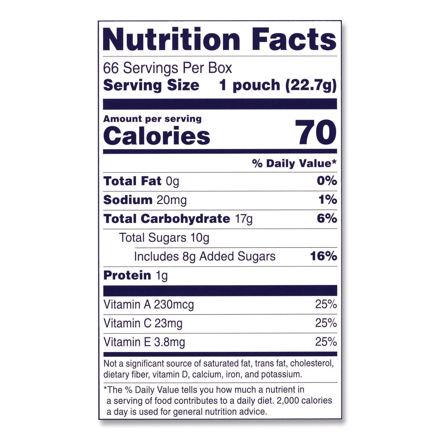 Gluten-free, Individually Wrapped - Mixed Fruit - 0.90 oz - 66 / Carton - TAA Compliant